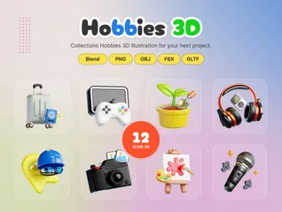 Hobbies 3D Icon Pack