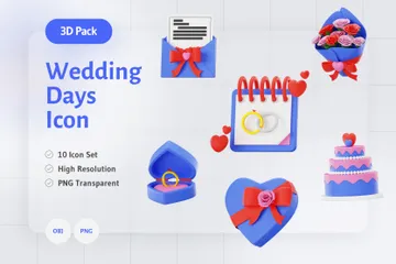Hochzeitstage 3D Icon Pack