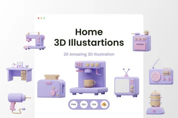 Hogar Paquete de Illustration 3D