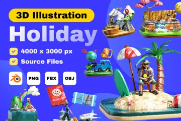 Holiday 3D Illustration Pack