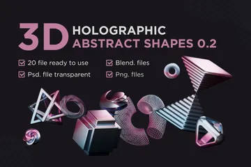 Holografische Formen 3D Icon Pack