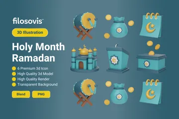 Holy Month Ramadan 3D Icon Pack