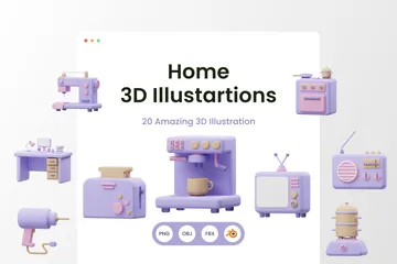 Home 3D Illustration Pack