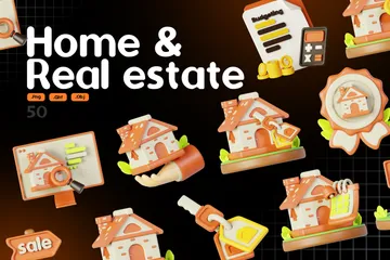 Home And Real Estate 3D Icon Pack