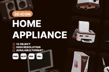 HOME APPLIANCE 3D Icon Pack