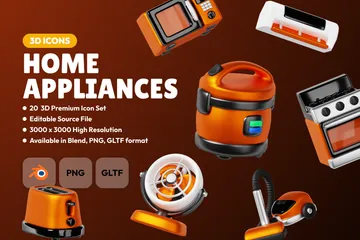 Home Appliances 3D Icon Pack