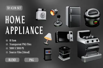 Home Appliances 3D Icon Pack