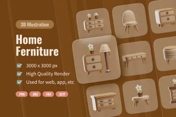 Home Furniture 3D Icon Pack