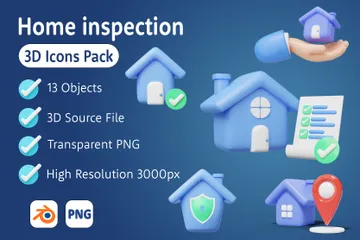 Home Inspection 3D Icon Pack