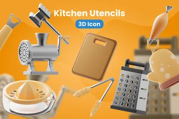家庭用キッチン用品 3D Iconパック