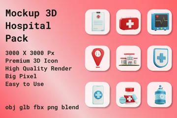 Hôpital Pack 3D Icon