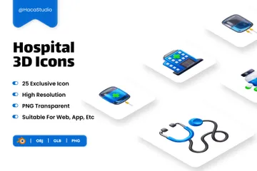 Hôpital Pack 3D Icon