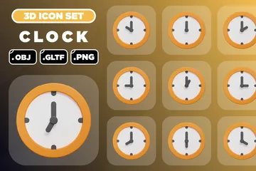 Horloge Pack 3D Icon