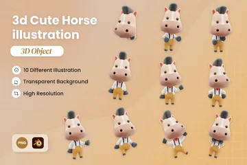 Horse 3D Illustration Pack