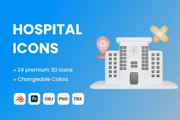 Hospital Pacote de Icon 3D