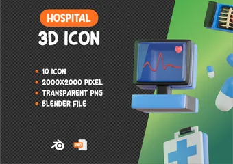 Hospital 3D Icon Pack