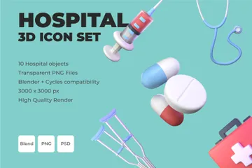 Hospital 3D Icon Pack