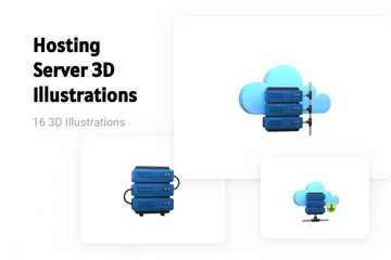 Hosting Server 3D Illustration Pack