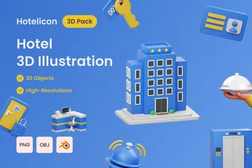 Hotel Paquete de Illustration 3D