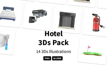 Hotel 3D Icon Pack