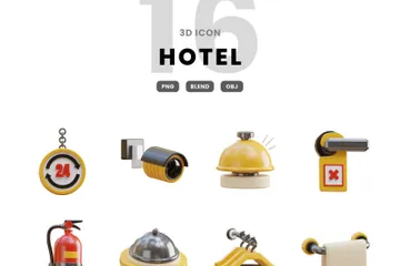 Hotel 3D Icon Pack