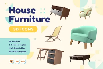 House Furniture 3D Icon Pack