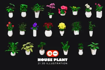 観葉植物 3D Iconパック