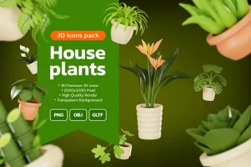 실내 식물 3D Icon 팩
