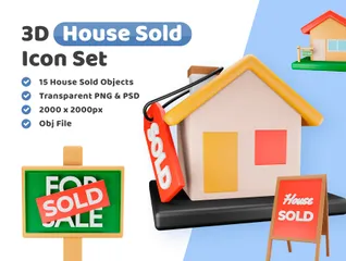 House Sold 3D Illustration Pack