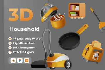 Household 3D Icon Pack