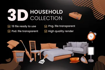 Household 3D Icon Pack