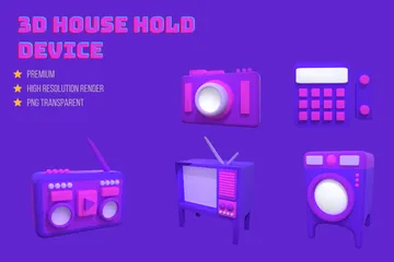 Household Device 3D Icon Pack