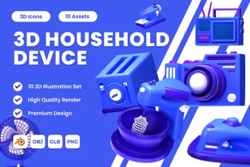 Household Device 3D Icon Pack