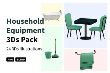 Household Equipment 3D Icon Pack