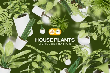 관엽 식물 3D Icon 팩