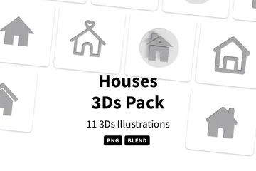 Houses 3D Icon Pack