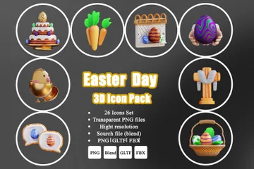 Huevos de Pascua Paquete de Icon 3D