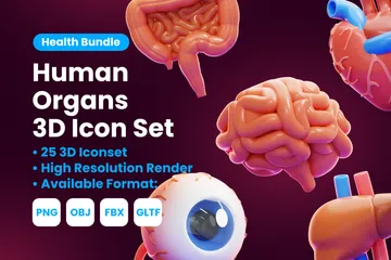 HUMAN ORGANS 3D Icon Pack