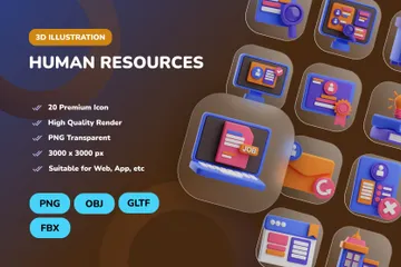 Human Resources 3D Icon Pack