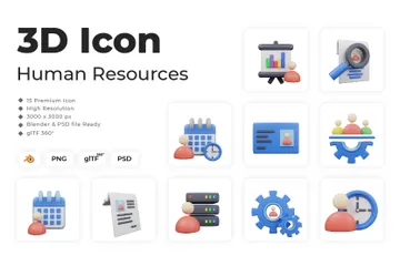 Human Resources 3D Icon Pack