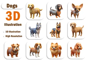 Hunde 3D Icon Pack