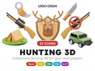 狩猟 3D Iconパック