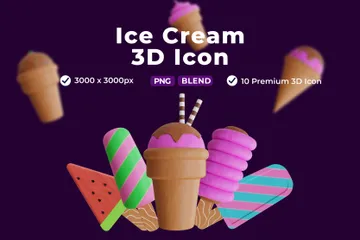 아이스크림 3D Icon 팩