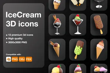 Ice Cream 3D Icon Pack