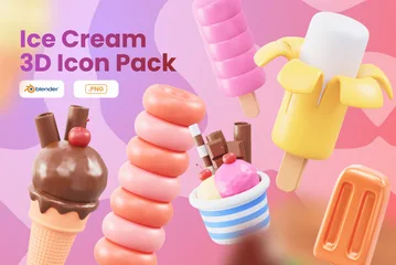 Ice Cream 3D Icon Pack