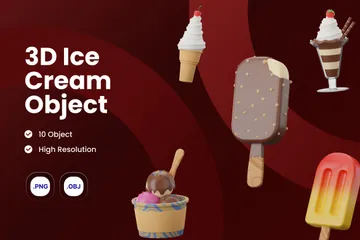 Ice Cream 3D Icon Pack