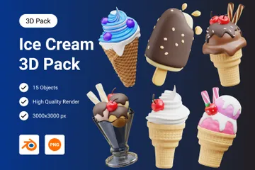 Ice Cream 3D Icon Pack