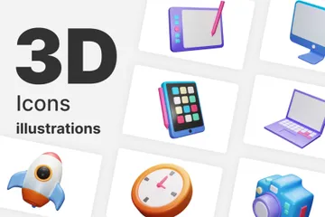 Iconos 3D Paquete de Illustration 3D