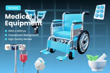 Illustration 3D de l'équipement hospitalier Pack 3D Icon
