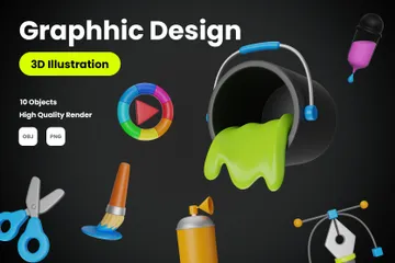 Conception d’illustrations Pack 3D Icon